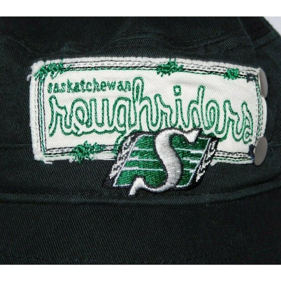 Vintage CFL Saskatchewan Roughriders Old Time Football Black Cap hat - Picture 3 of 9